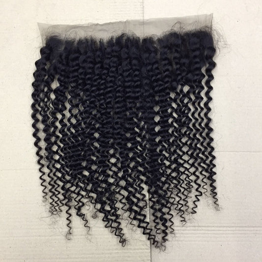 13*4 Lace Frontal Silky Jerry Curl 100% Natural Virgin Human Hair Natural Color 10"-24"