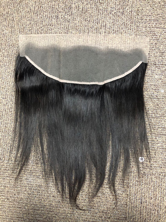 13*4 Lace Frontal Silky Straight 100% Natural Virgin Human Hair Natural Color 10"-24"