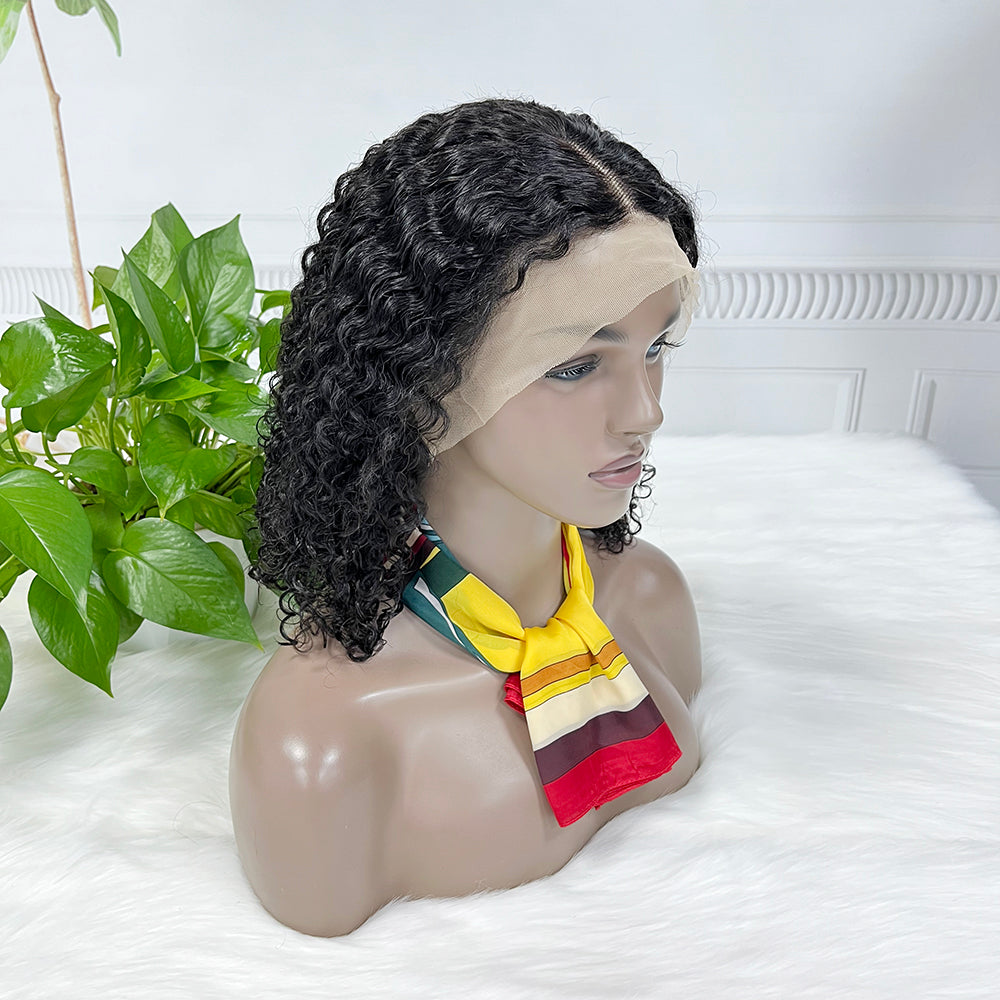 13*4 BoB Wig Water Wave Wigs Color NC 250% Density