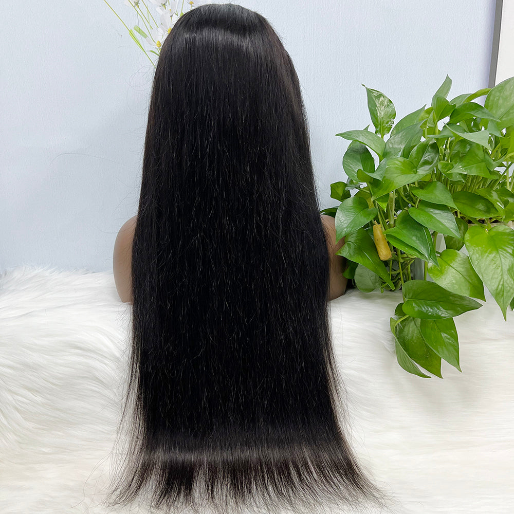 360 Lace Wig Straight Natural Virgin Human Hair Wigs 16"-36" 350% Density