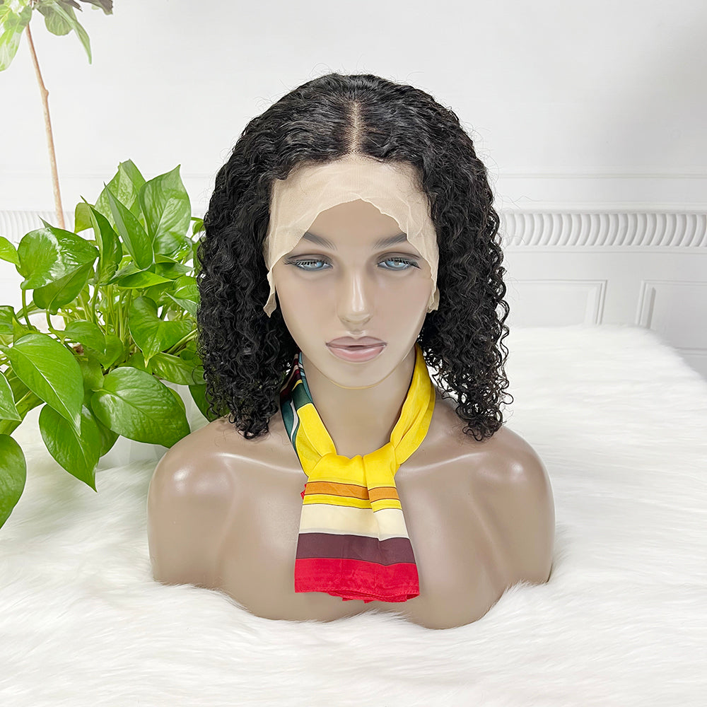 13*4 BoB Wig Water Wave Wigs Color NC 250% Density