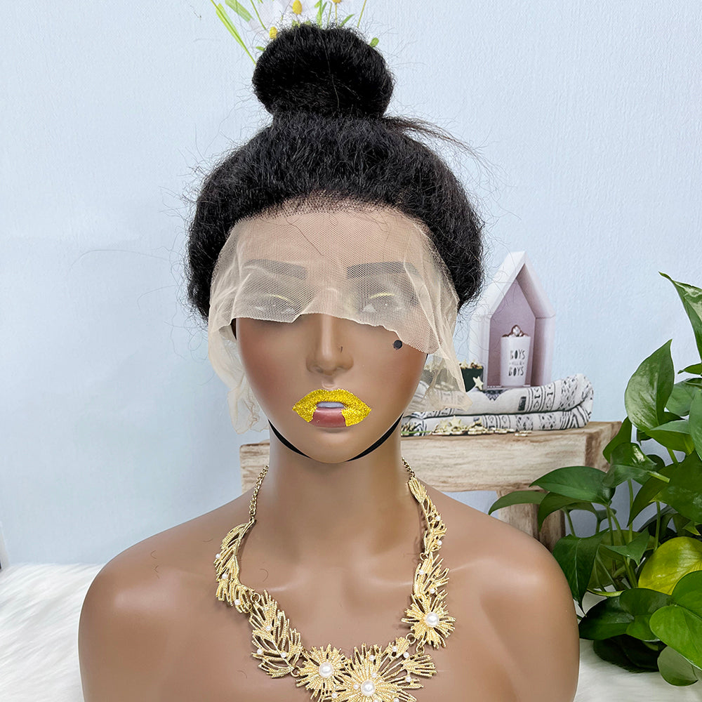 360 Lace Wig Kinky Curl Natural Virgin Human Hair Wigs 16inch- 36inch 350% Density