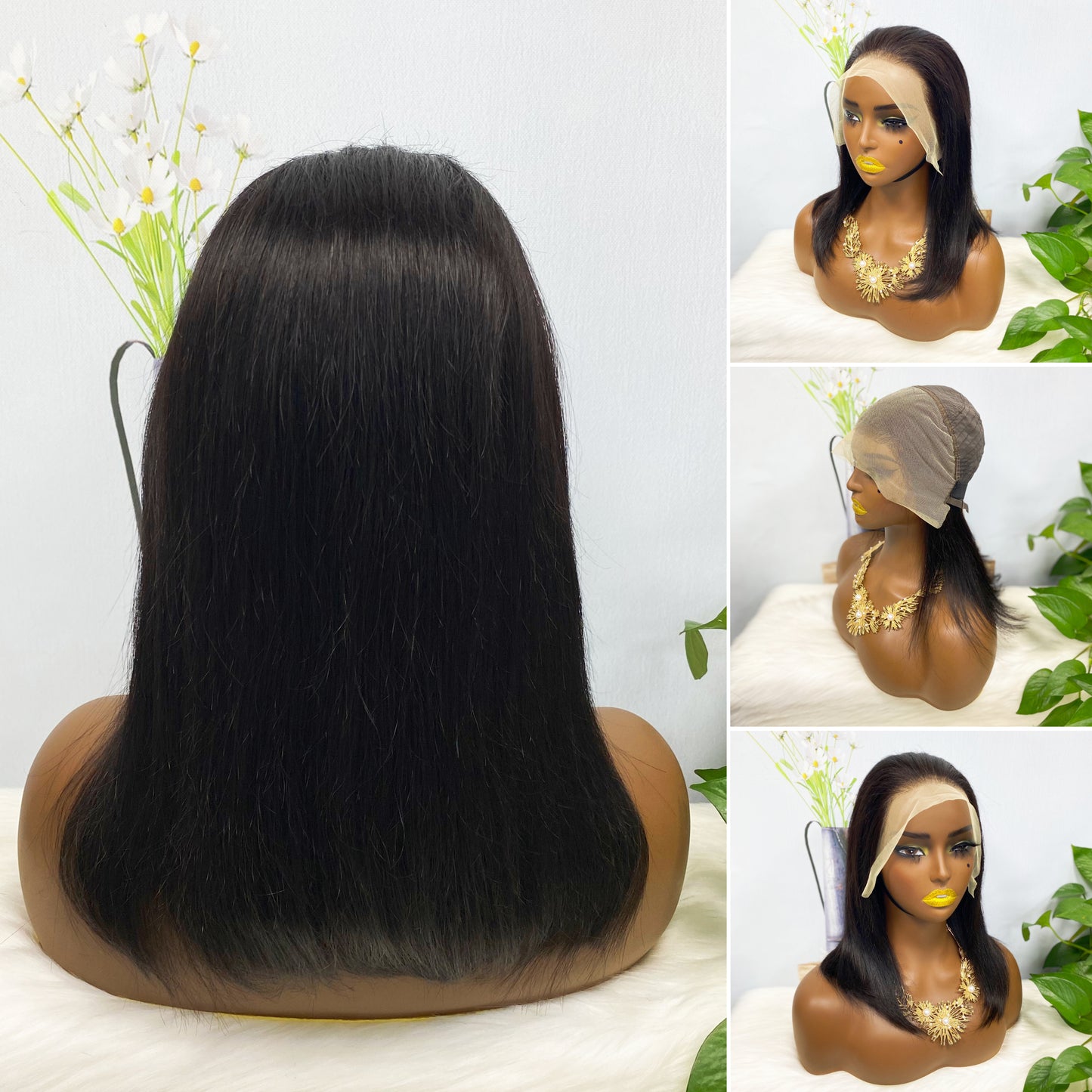 13*4 BoB Wig Straight Wigs Color NC 250% Density