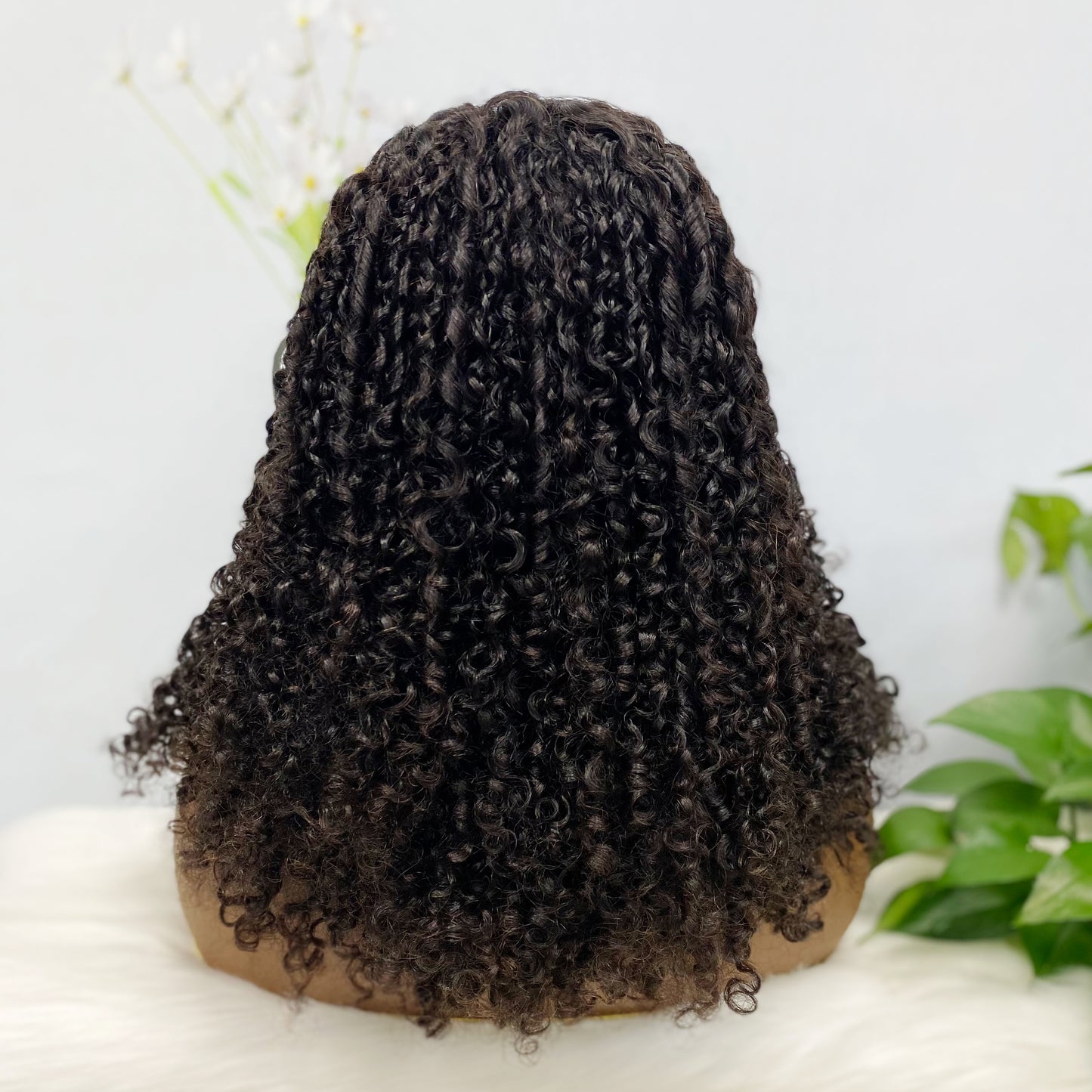 DD 4*4 perruque de dentelle sans colle Pixie couleur de perruque de dentelle de cheveux humains naturels 1B 250% densité