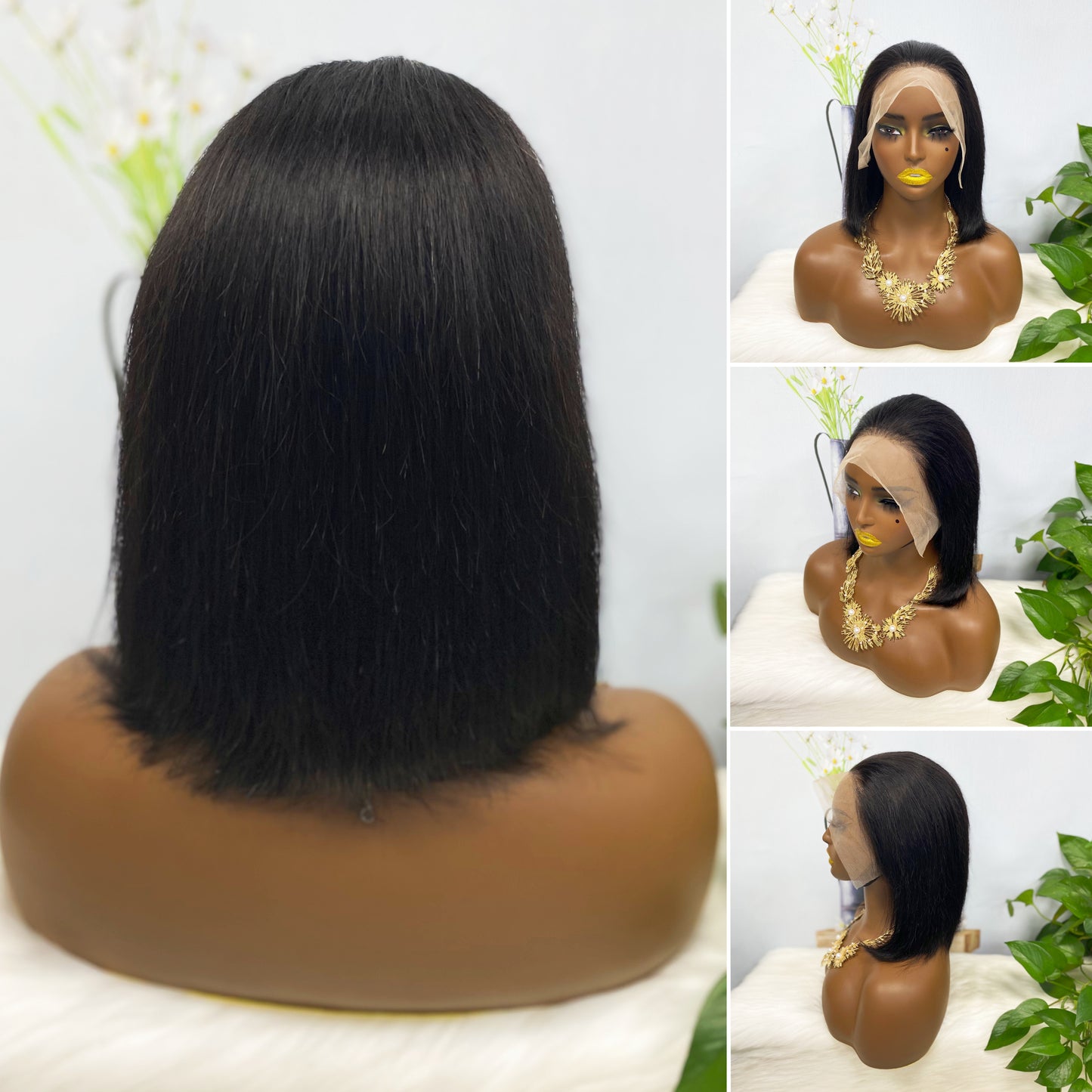 13*4 BoB Wig Straight Wigs Color NC 250% Density