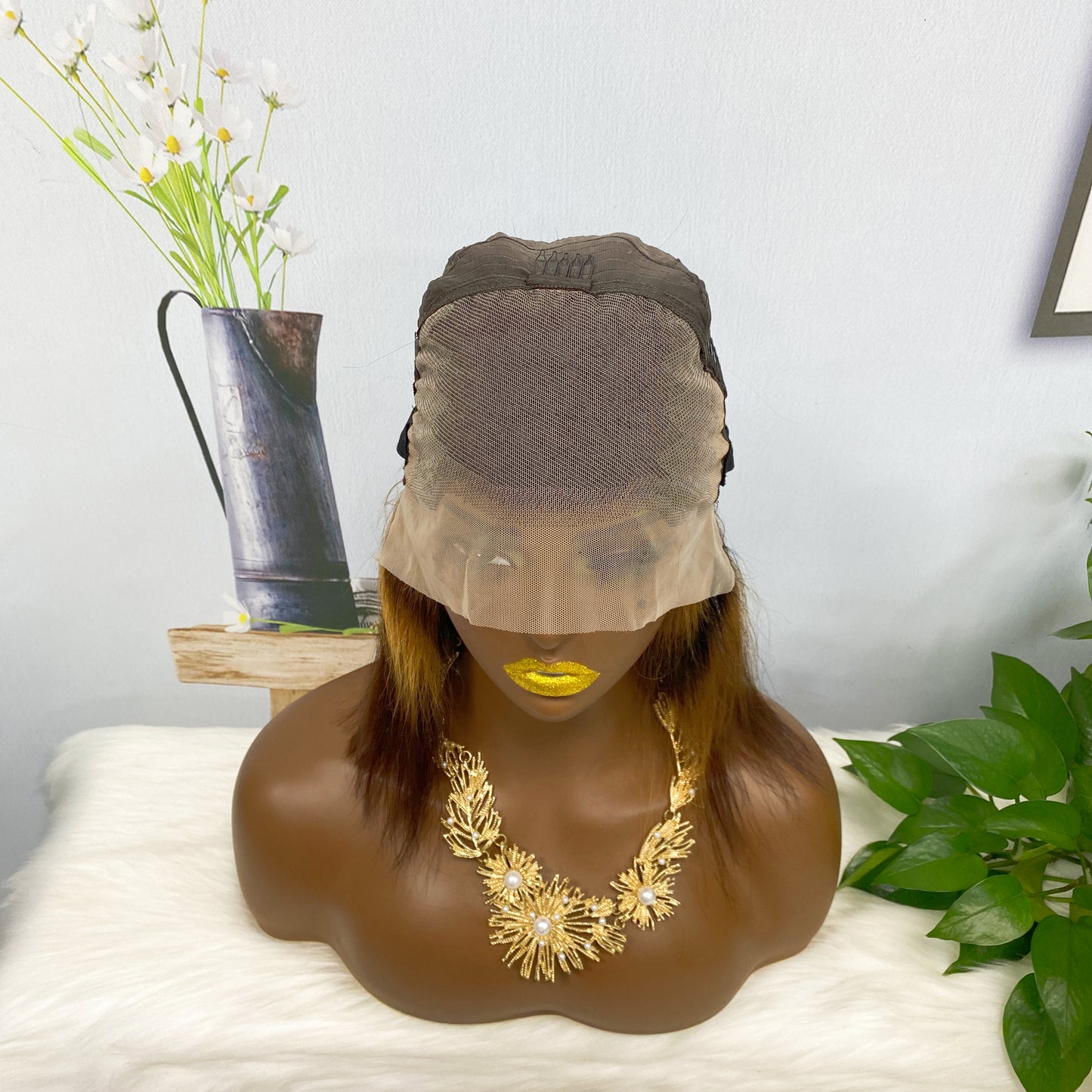 13*4 BoB Wig Straight Wigs Color 1BF30# 200% Density