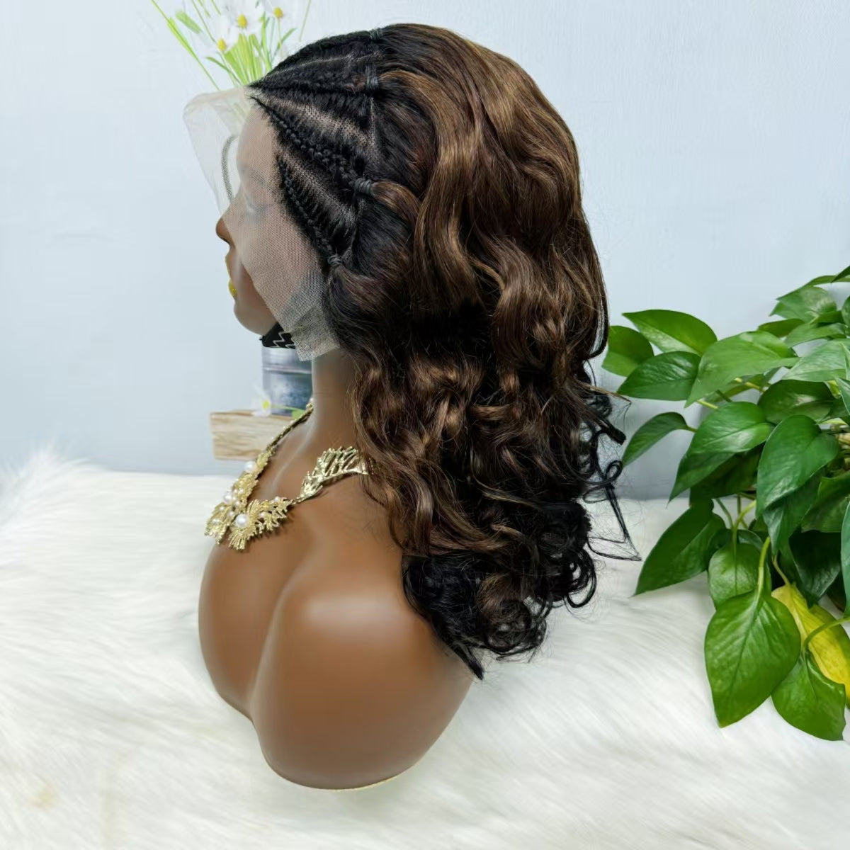 13*4 Briad Lace Wig Loose Natural Virgin Human Hair Wig Color 1BT4T1B