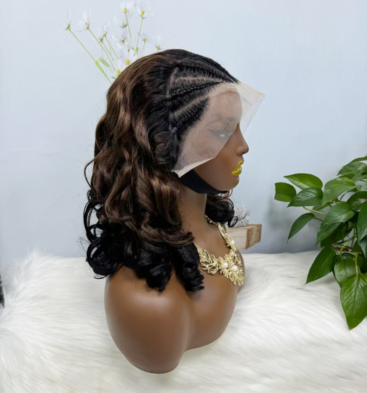 13*4 Briad Lace Wig Loose Natural Virgin Human Hair Wig Color 1BT4T1B