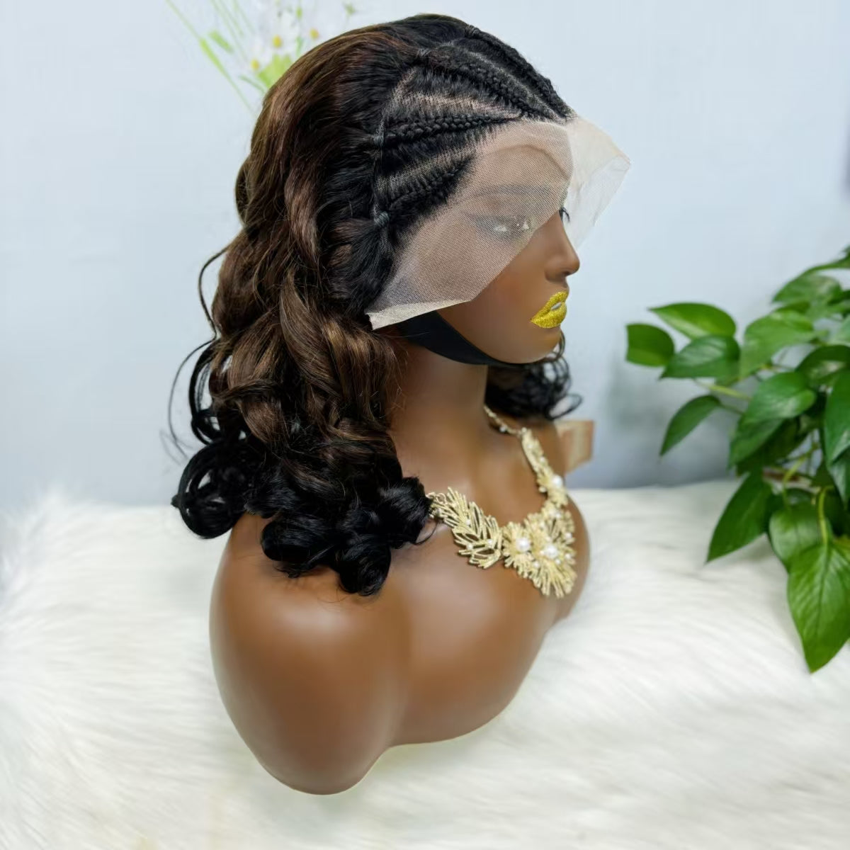 13*4 Briad Lace Wig Loose Natural Virgin Human Hair Wig Color 1BT4T1B