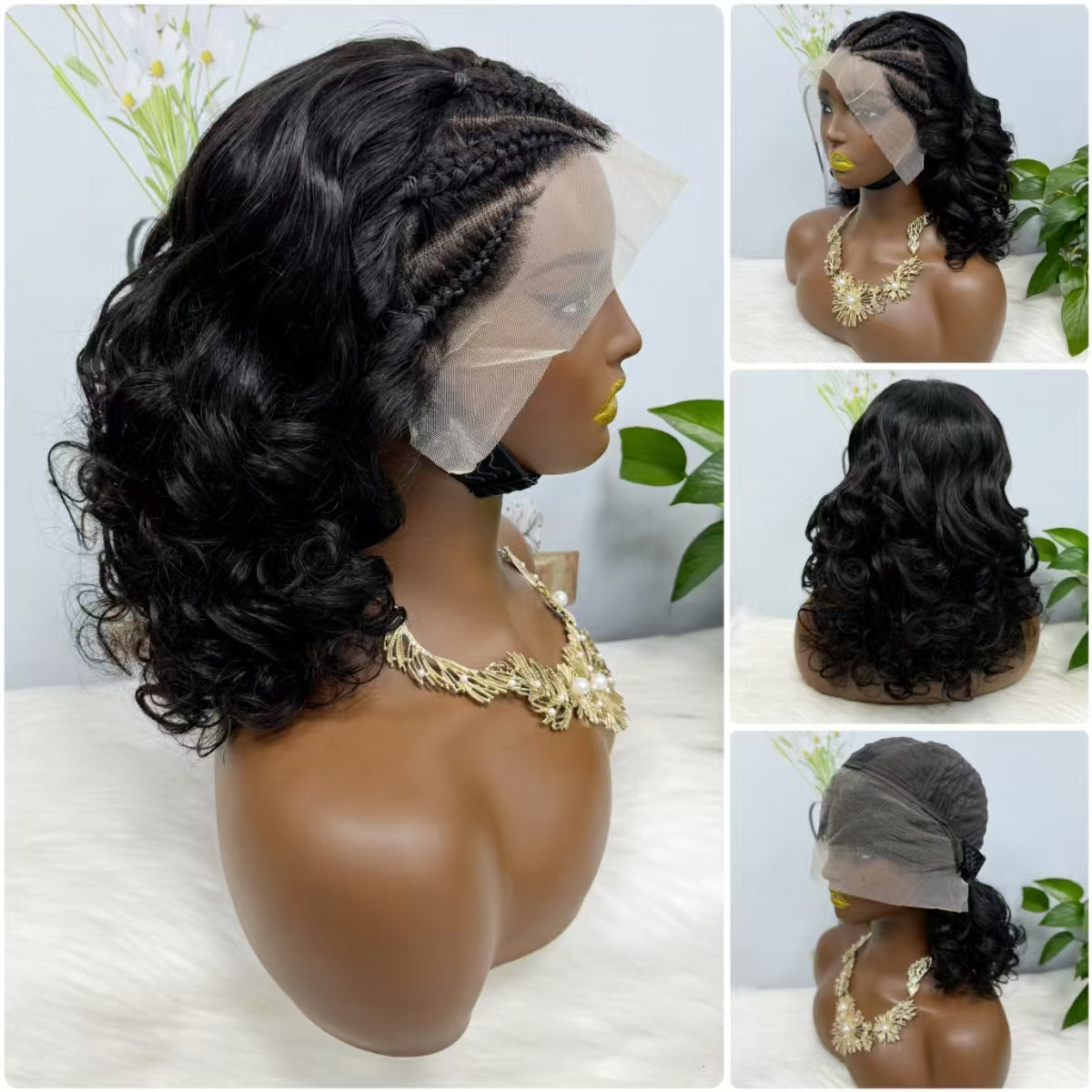 13*4 Briad Lace Wig Loose Natural Virgin Human Hair Wig Color 1BT4T1B