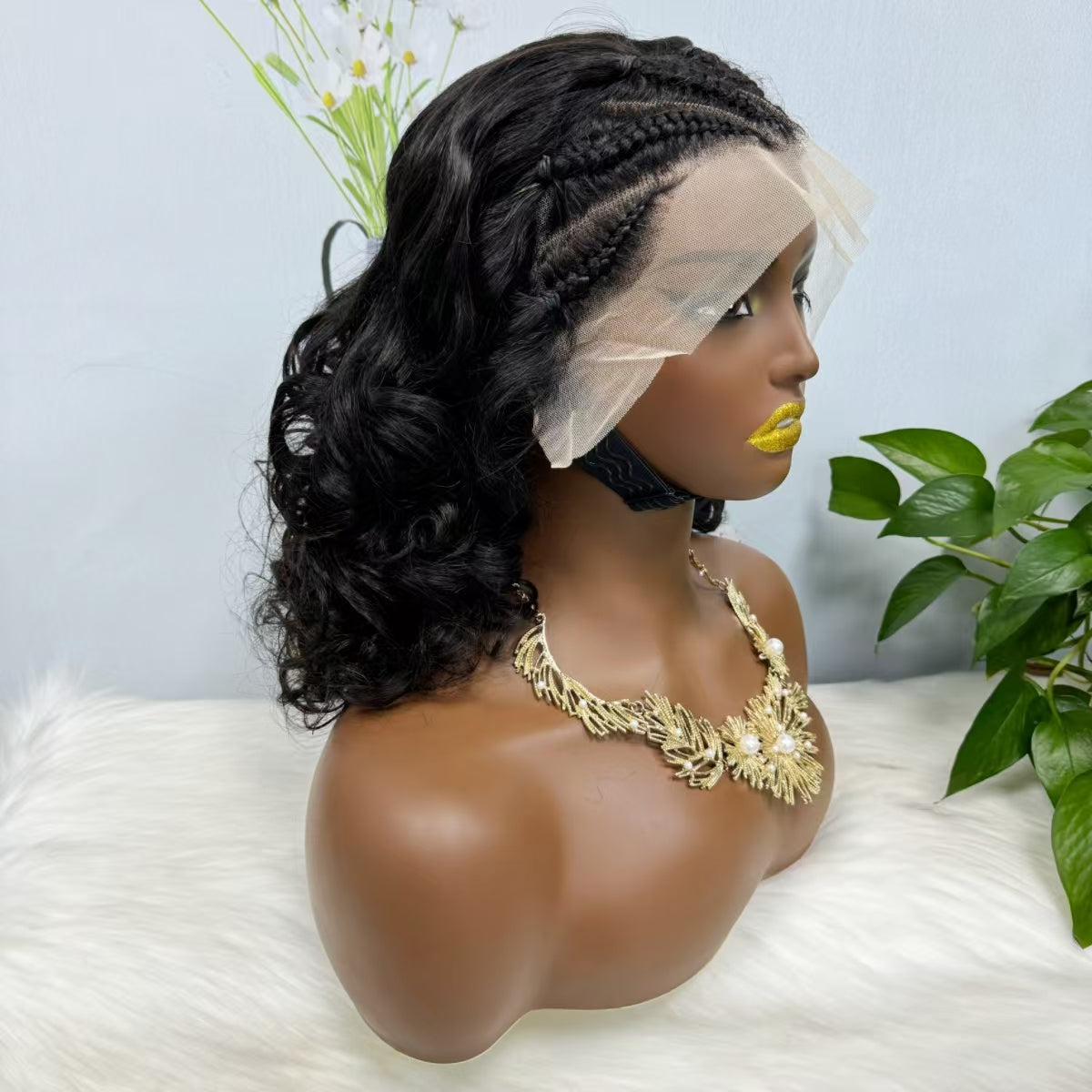13*4 Briad Lace Wig Loose Natural Virgin Human Hair Wig Color NC