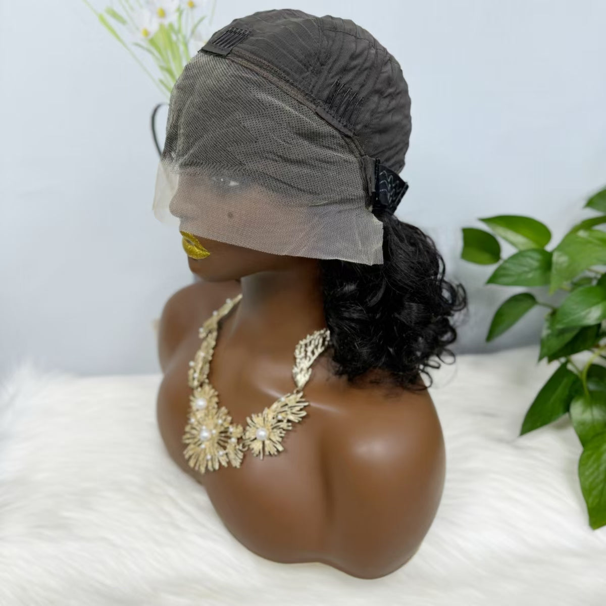 13*4 Briad Lace Wig Loose Natural Virgin Human Hair Wig Color NC