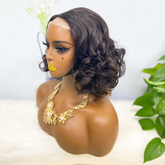 4*4 Wig Fumi Human Hair Wig Color 1B