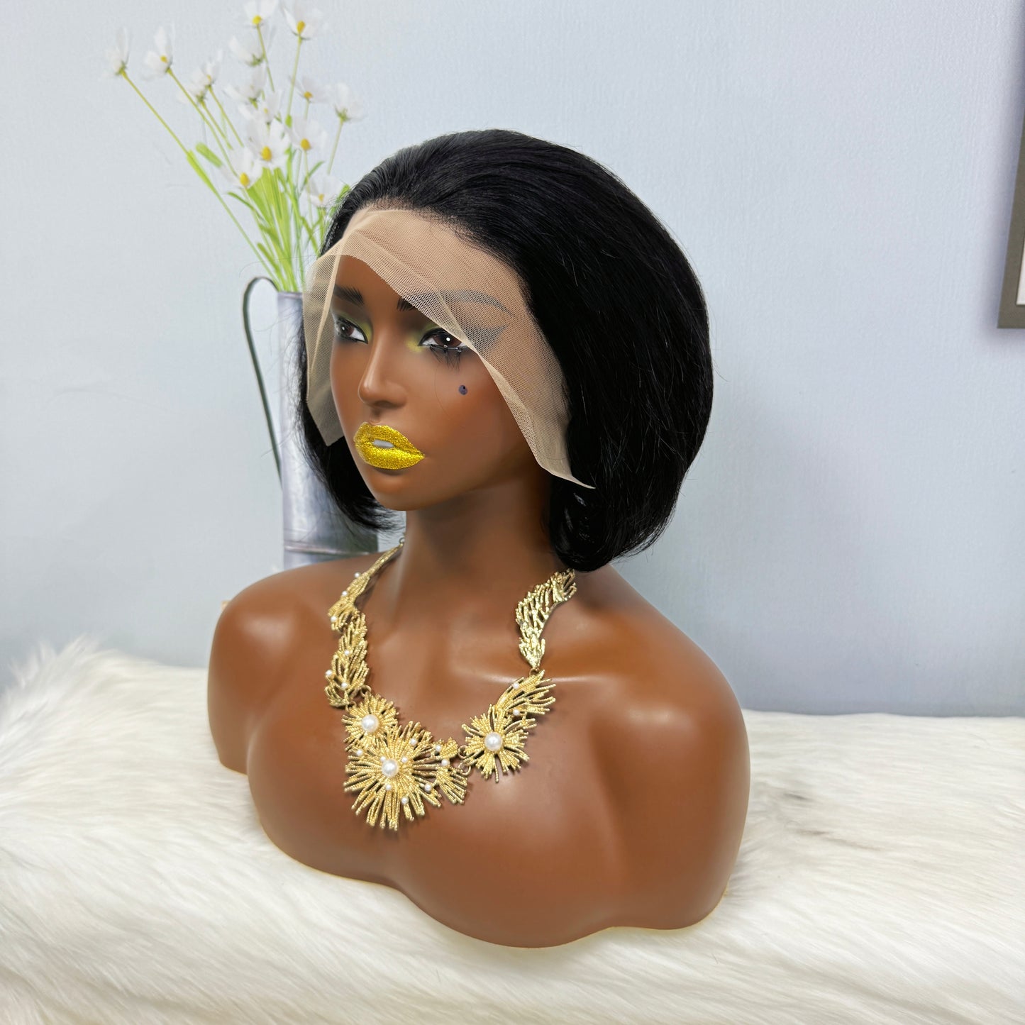 SDD 13*4 Lace Wig PC Natural Virgin Human Hair Lace Wigs Color 1B