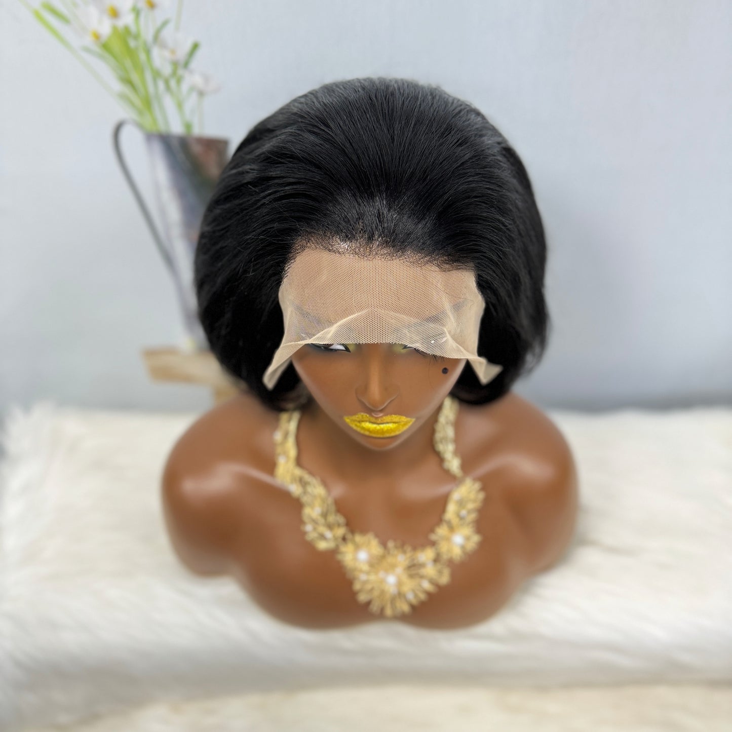SDD 13*4 Lace Wig PC Natural Virgin Human Hair Lace Wigs Color 1B