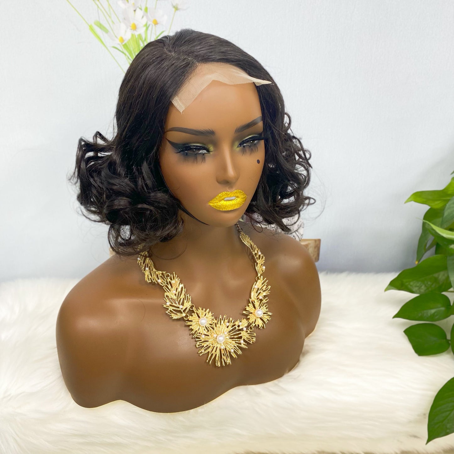 4*4 Wig Fumi Human Hair Wig Color 1B