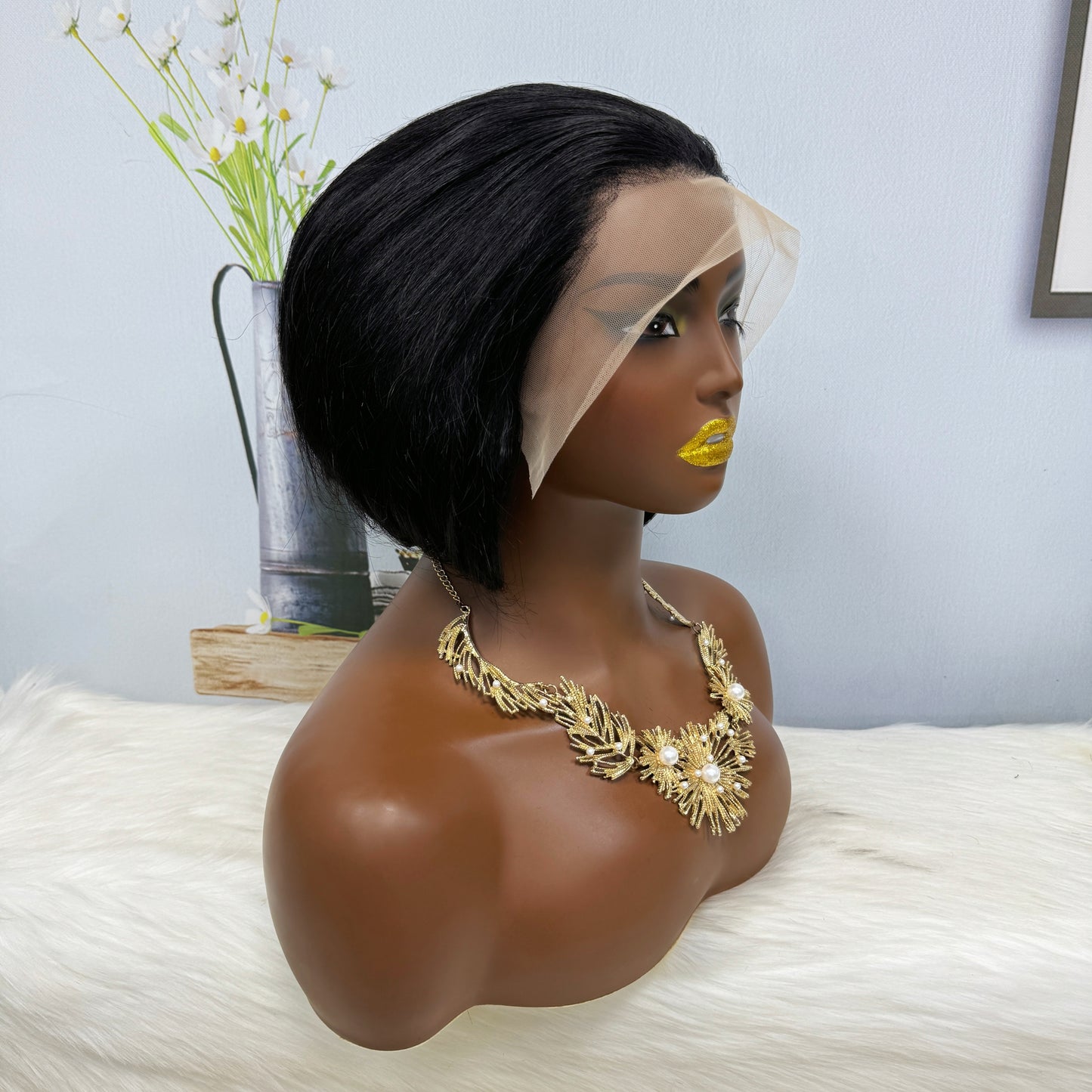 SDD 13*4 Lace Wig PC Natural Virgin Human Hair Lace Wigs Color 1B