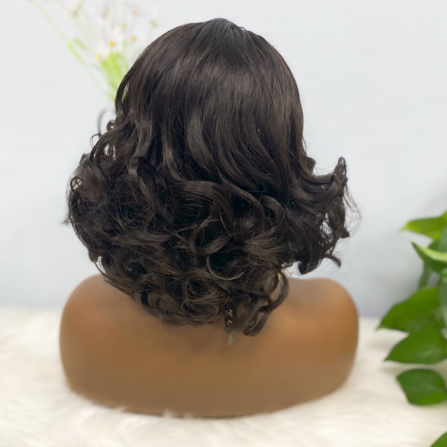 4*4 Wig Fumi Human Hair Wig Color 1B