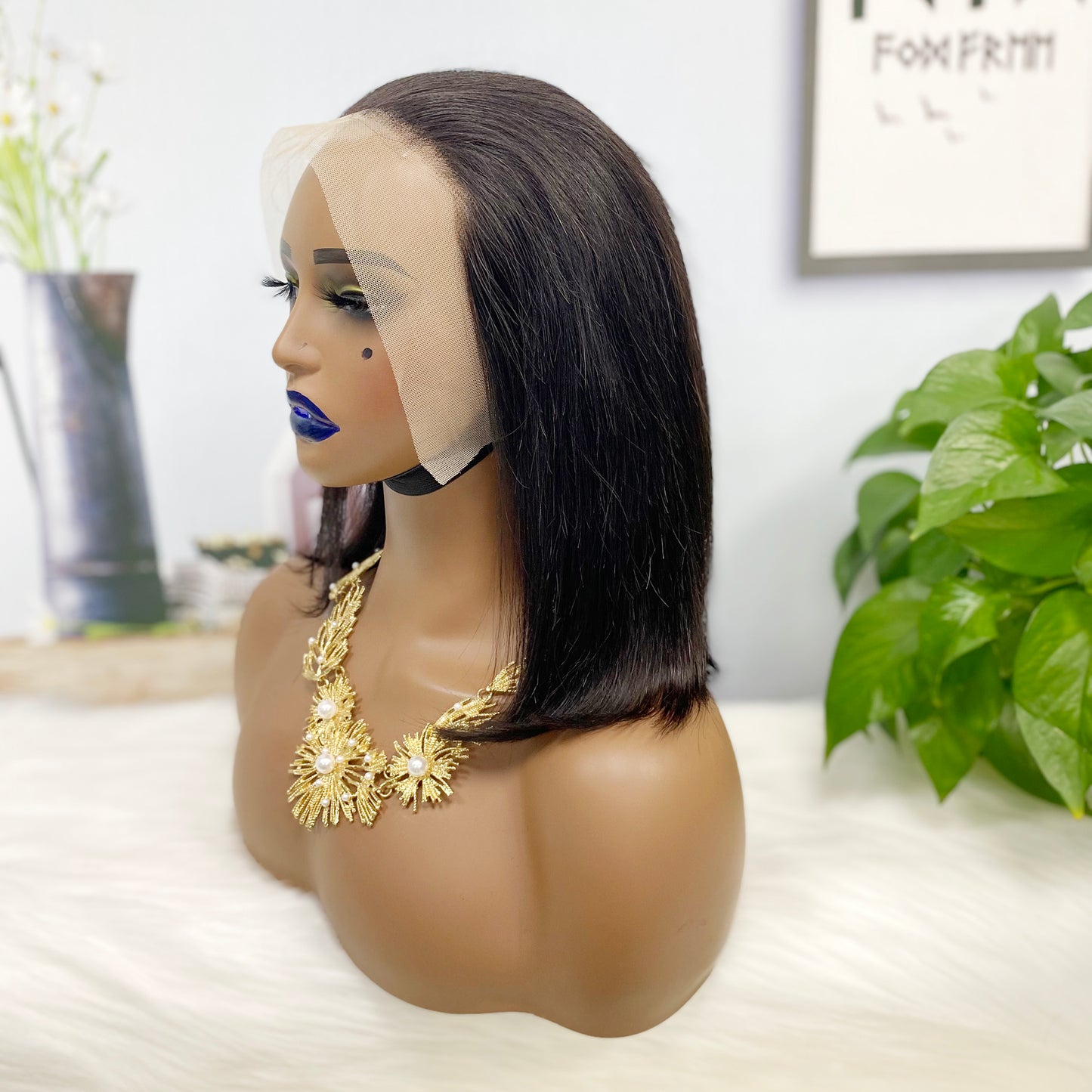 13*4 BoB Wig Straight Wigs Color NC 250% Density