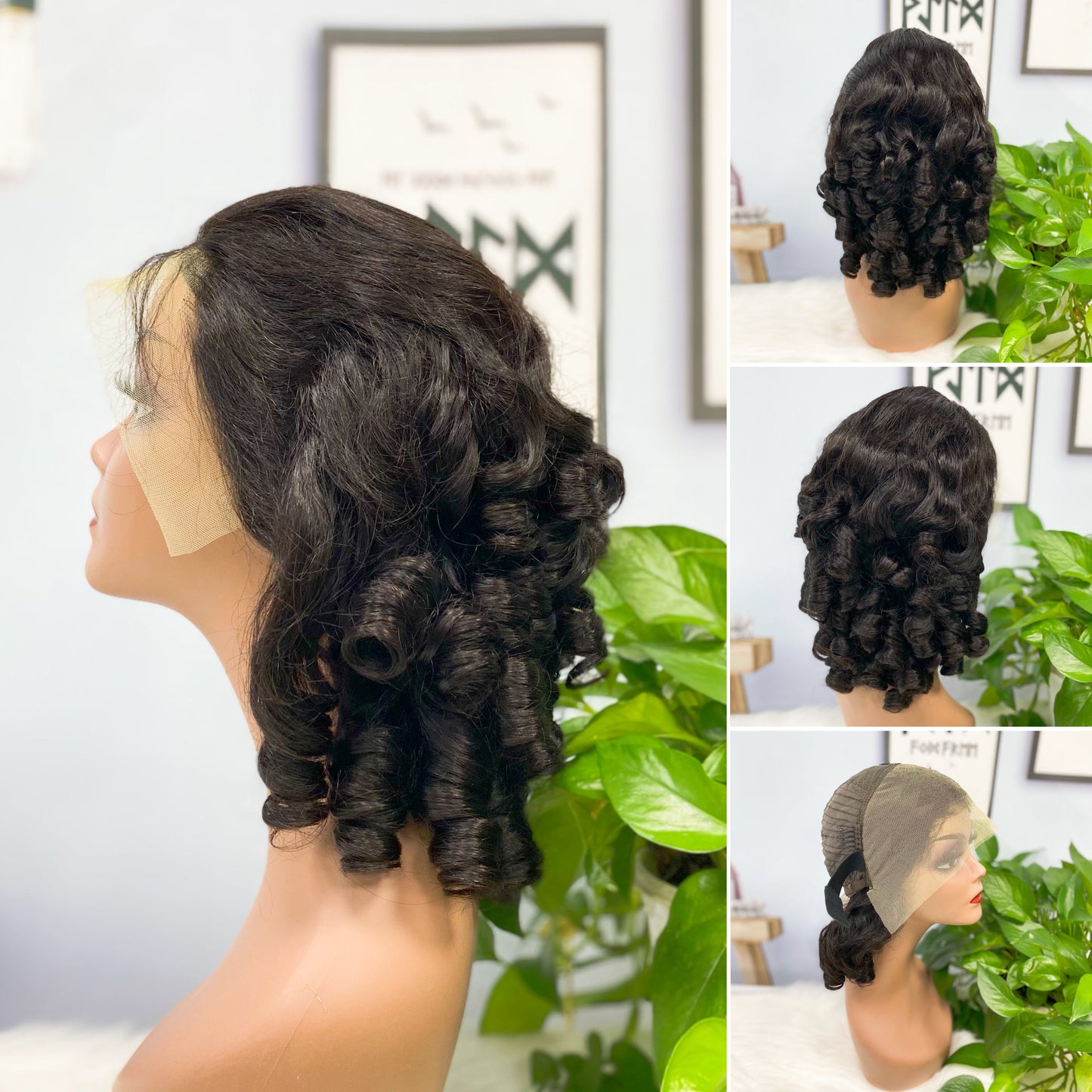DD 13*4 Lace Wig Spring Curl Natural Human Hair Lace Wigs Color T1B/30#