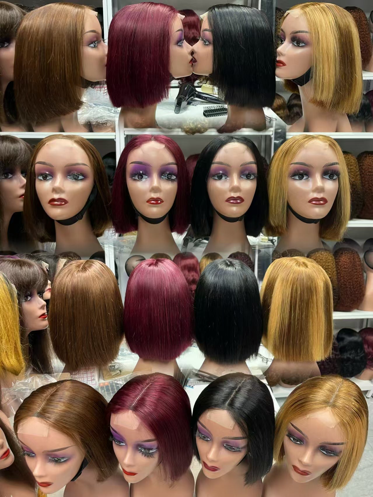 SDD 2*6 BOB Wig Human Hair Straight Color 1B