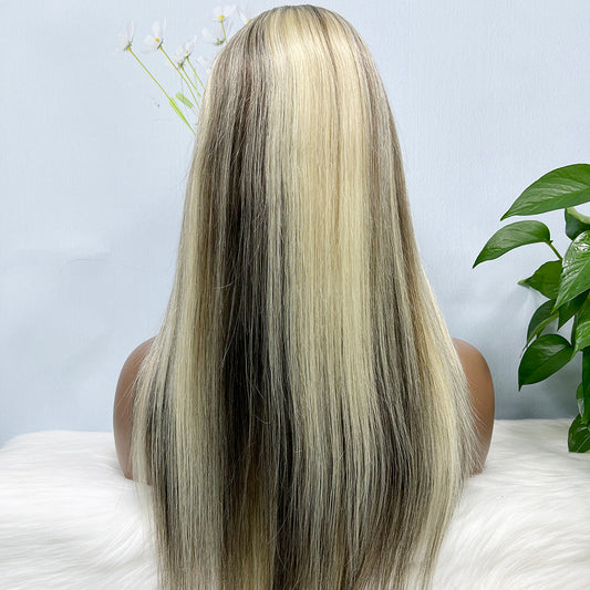 13*4 Lace Wig Straight Natural Human Hair Lace Wigs Color P8/613# 250% Density