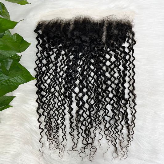 13*4 HD Lace Frontal Water Wave 100% Natural Human Hair Natural Color 12"-26"
