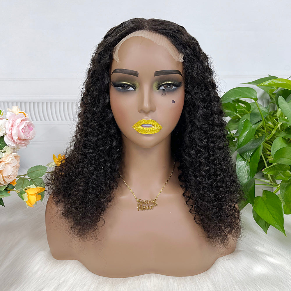 5x5 HD Glueless Lace Wig Jerry Curl Virgin Human Hair Curly Lace Wigs 350% Density