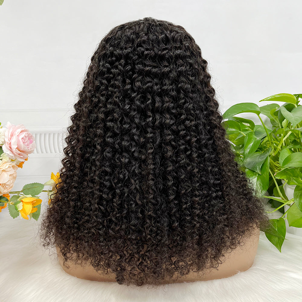 5x5 HD Glueless Lace Wig Jerry Curl Virgin Human Hair Curly Lace Wigs 350% Density