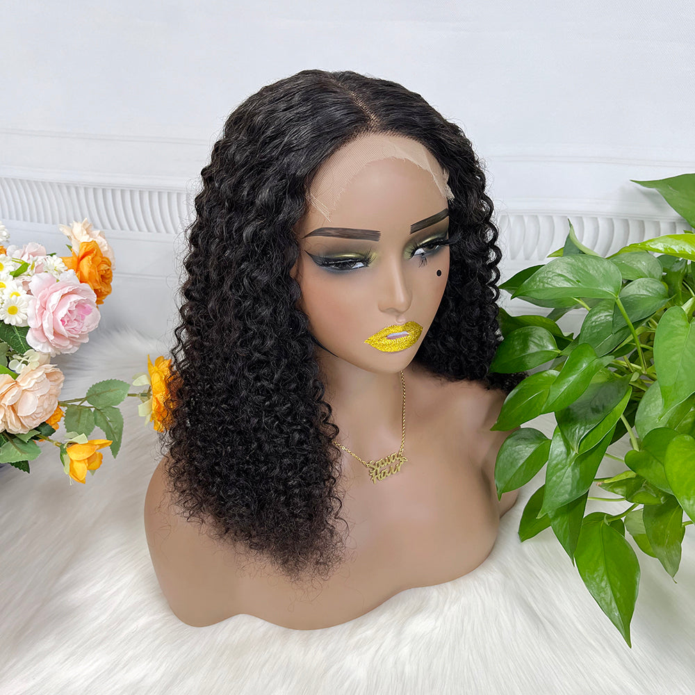 5x5 HD Glueless Lace Wig Jerry Curl Virgin Human Hair Curly Lace Wigs 350% Density