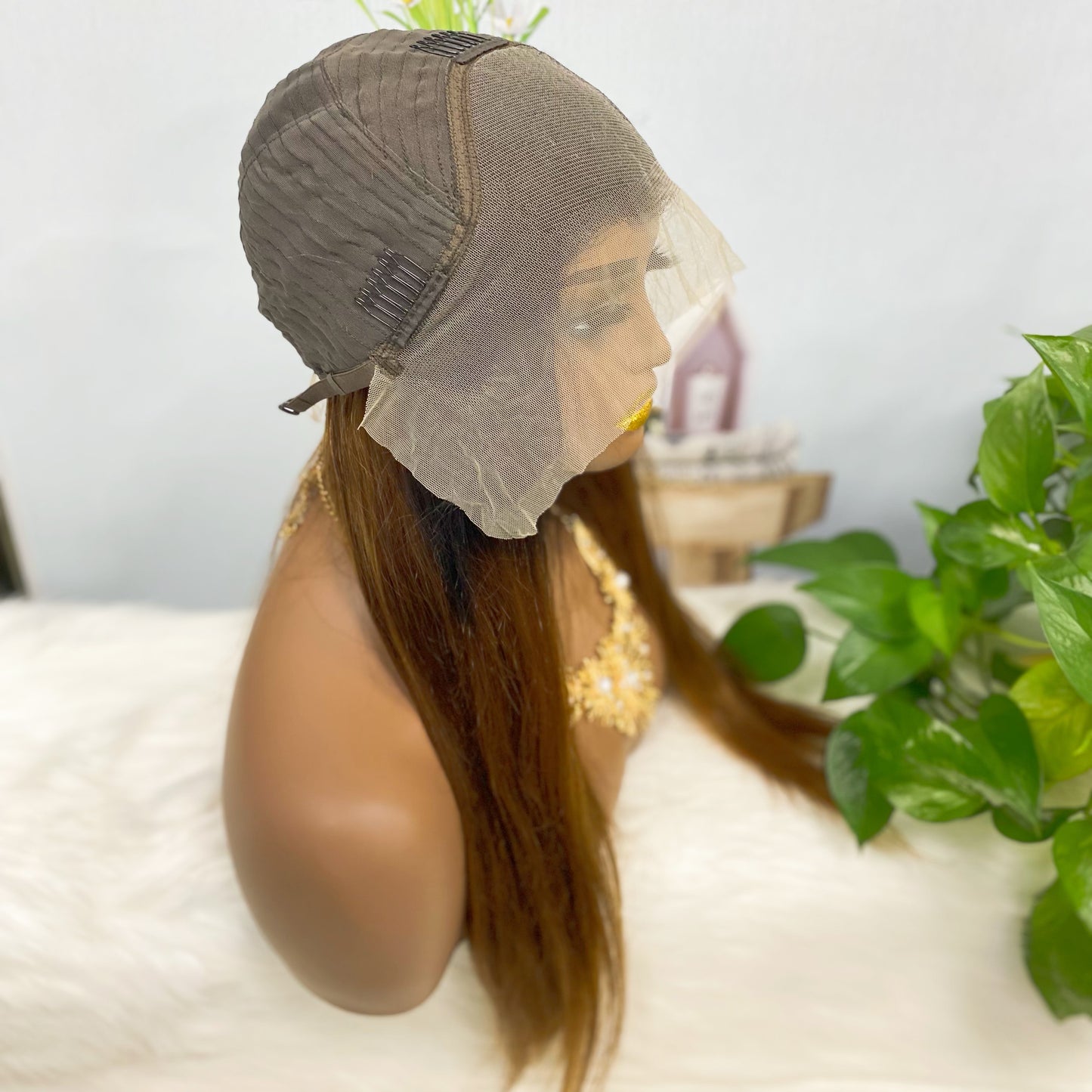 13*4 Lace Wig Straight Natural Virgin Human Hair Lace Wigs Color T1B/4# 200% Density