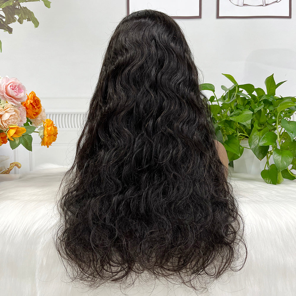 5x5 HD Glueless Lace Wig Natural Wave Virgin Human Hair Wigs 350% Density