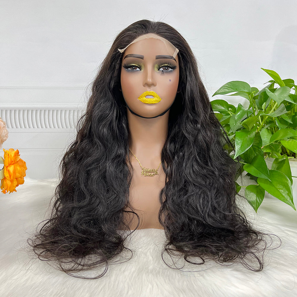 5x5 HD Glueless Lace Wig Natural Wave Virgin Human Hair Wigs 350% Density