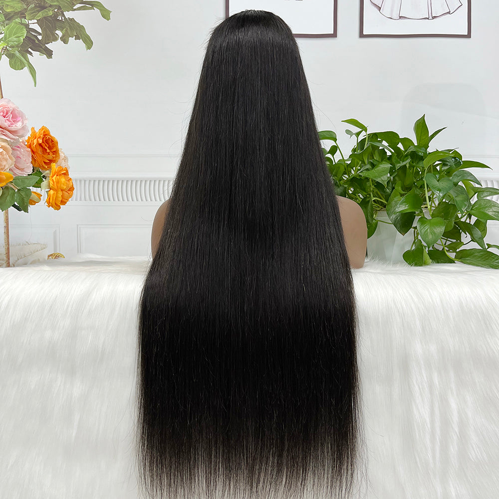 5x5 HD Glueless Lace Wig Straight Virgin Human Hair Wigs 350% Density