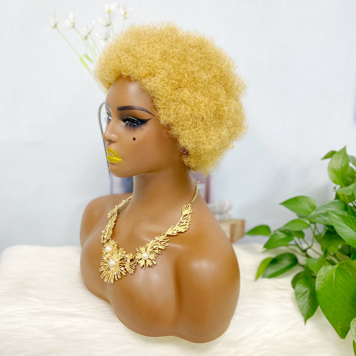 Afvo Wig Machine Human Hair Wig Natural Hair Wigs Color 27# 6inch
