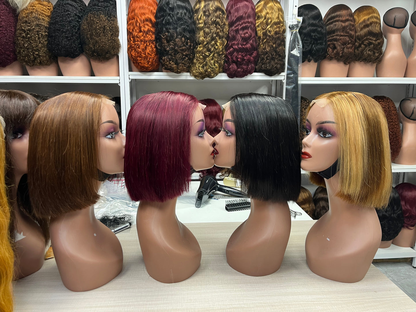 SDD 2*6 BOB Wig Human Hair Straight Color 1B