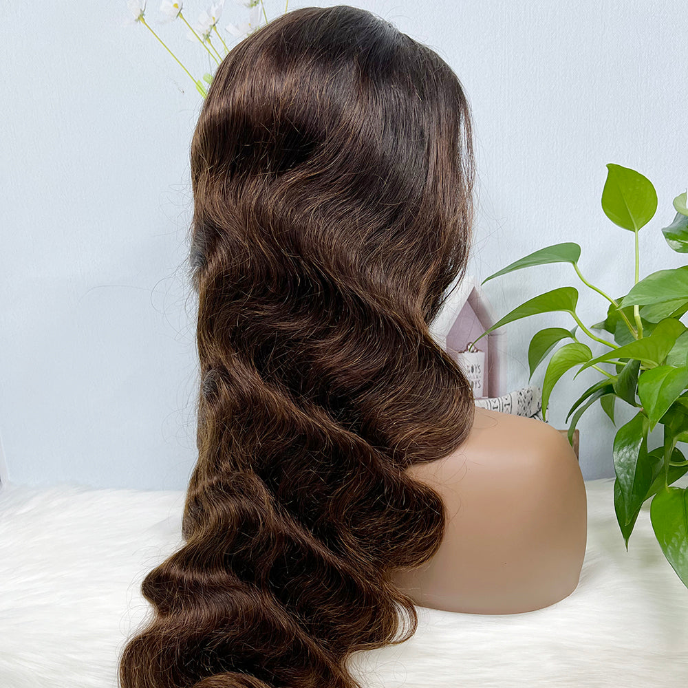 13*4 Lace Wig Body Wave Natural Virgin Human Hair Lace Wigs Color T1B/4#