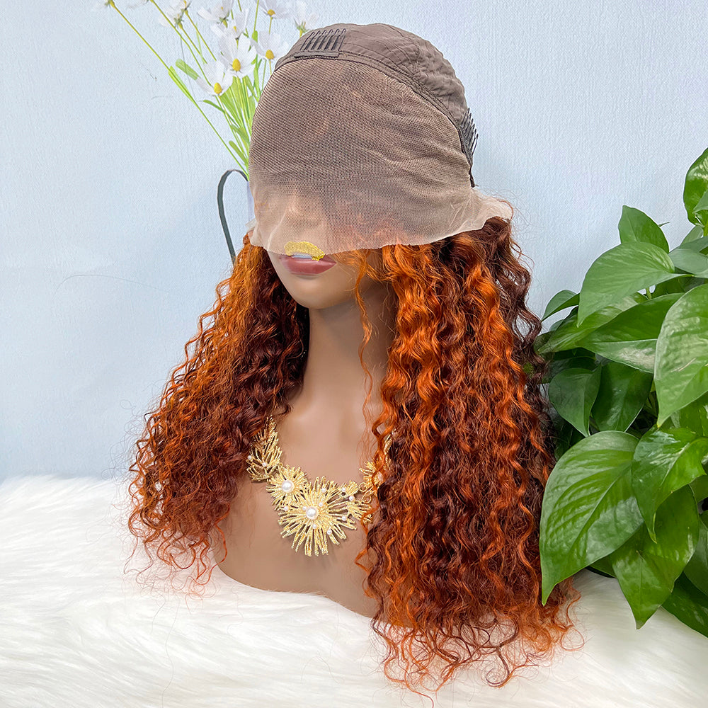 13*4 Lace Wig Water Wave Natural Virgin Human Hair Lace Wigs Color P4/350# 200% Density