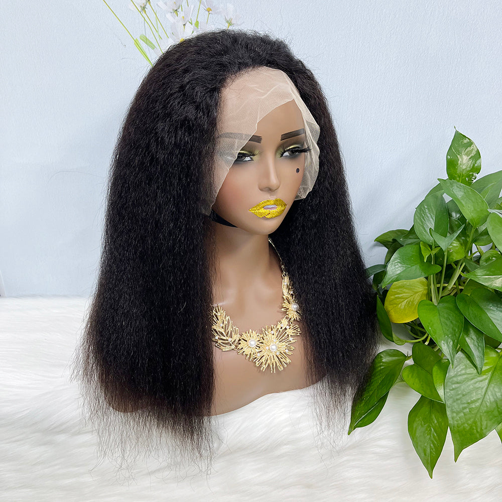 360 Lace Wig Kinky Curl Natural Virgin Human Hair Wigs 16inch- 36inch 350% Density