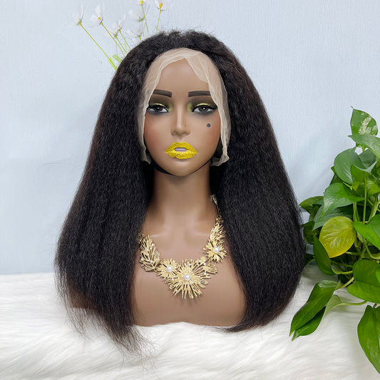 360 Lace Wig Kinky Curl Natural Virgin Human Hair Wigs 16inch- 36inch 350% Density