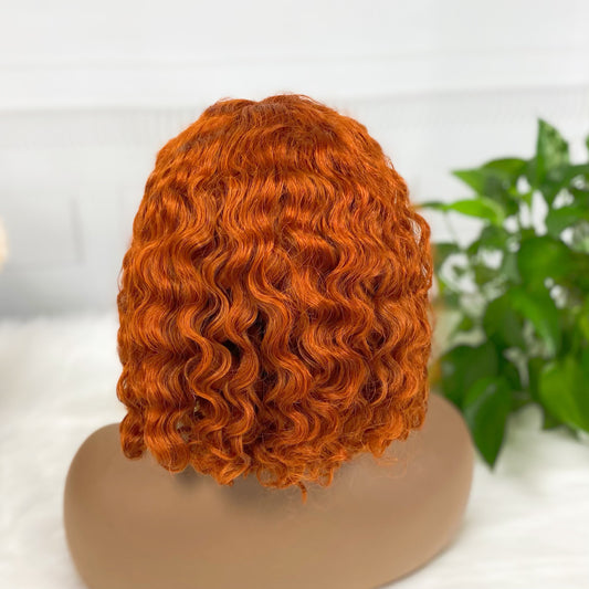 13*4 BoB Wig Water Wave Wigs Color 350# 250% Density