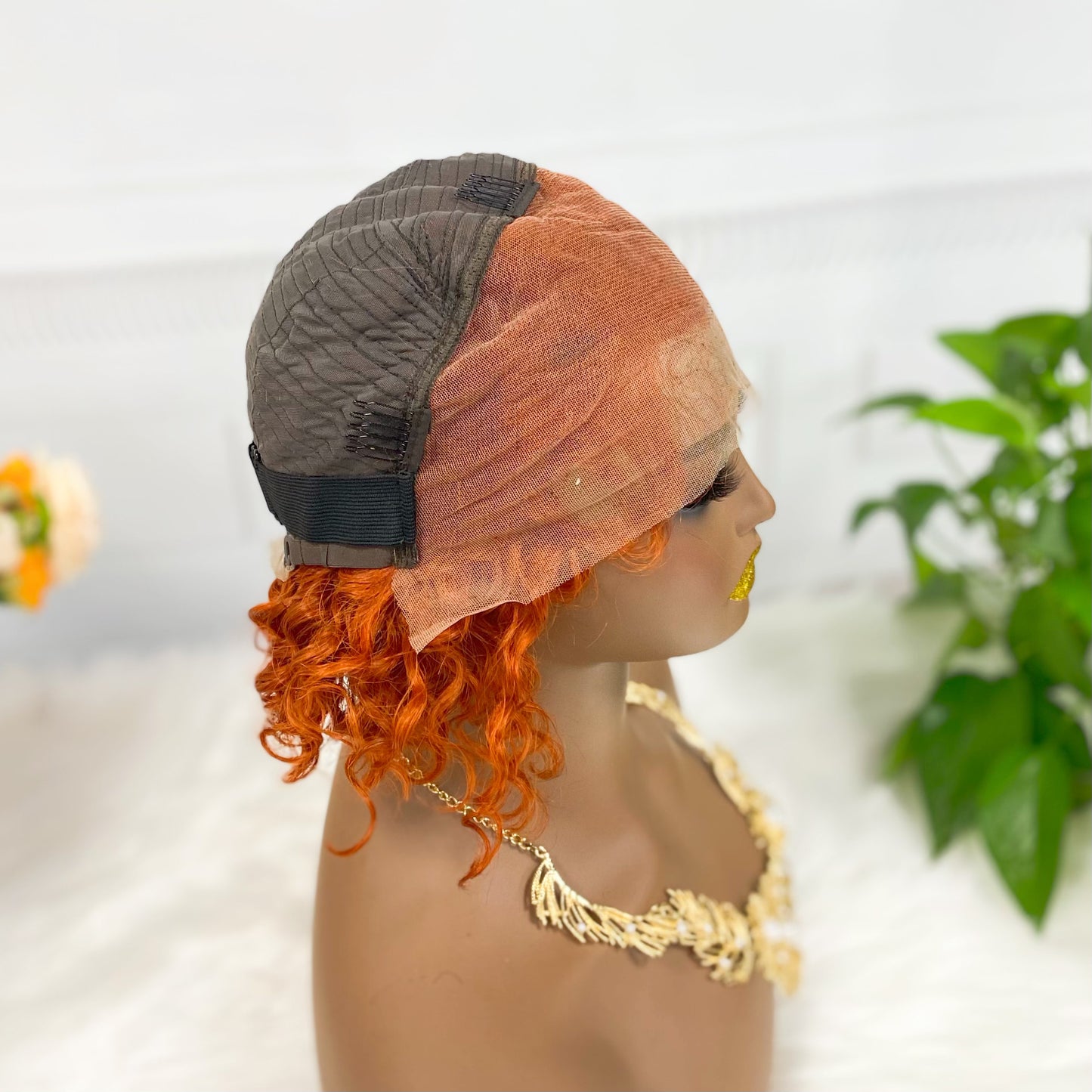 13*4 BoB Wig Water Wave Wigs Color 350# 250% Density