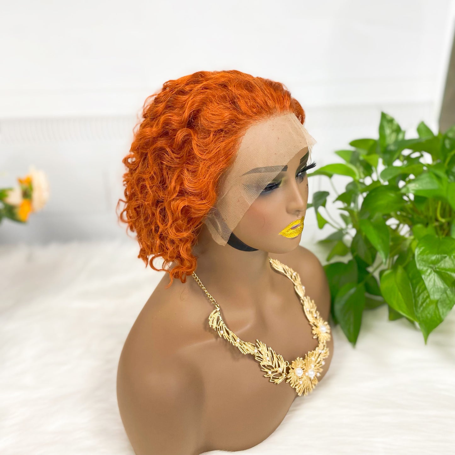 13*4 BoB Wig Water Wave Wigs Color 350# 250% Density
