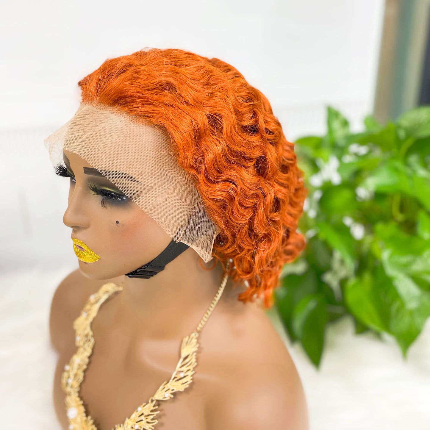 13*4 BoB Wig Water Wave Wigs Color 350# 250% Density