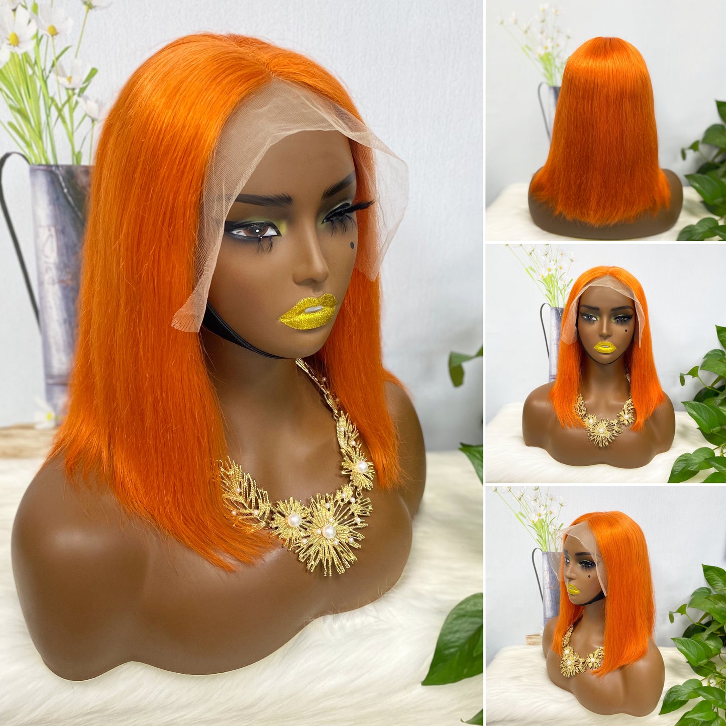 13*4 BoB Wig Straight Wigs Color 350# 200% Density
