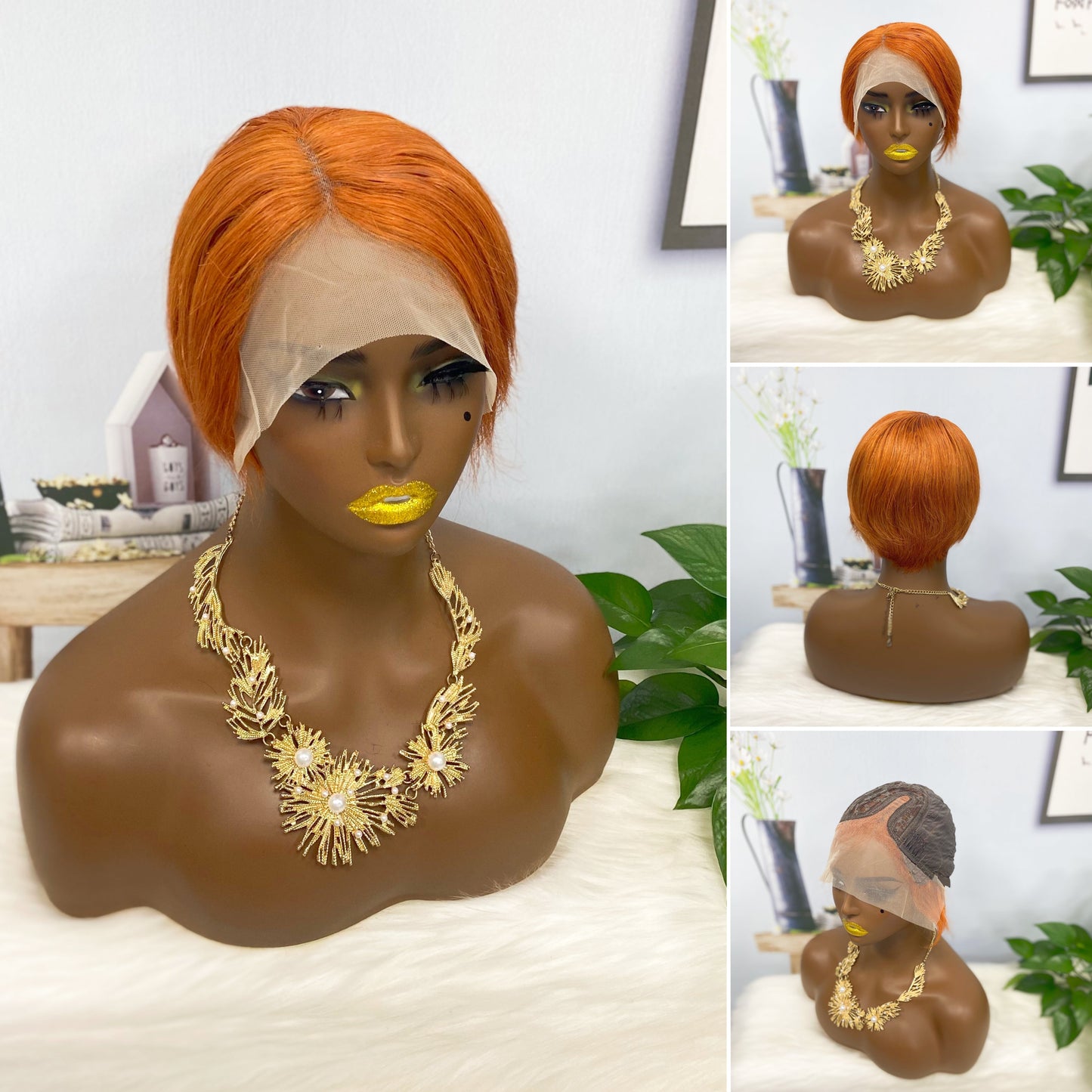 T Lace Wig SX01 Human Hair Wig Natural Hair Wig Color P4/30#