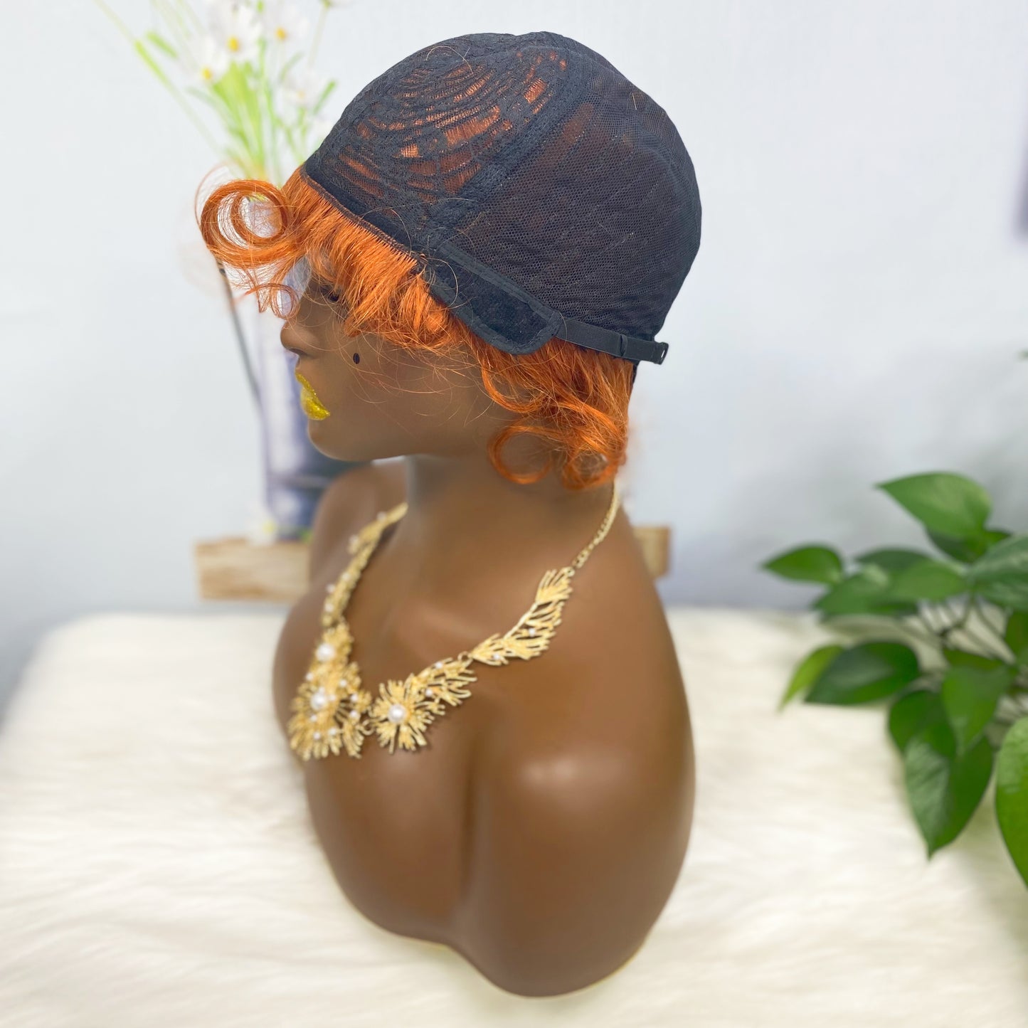 Wig W661 Machine Human Hair Wig Natural Hair Wigs Color 350#