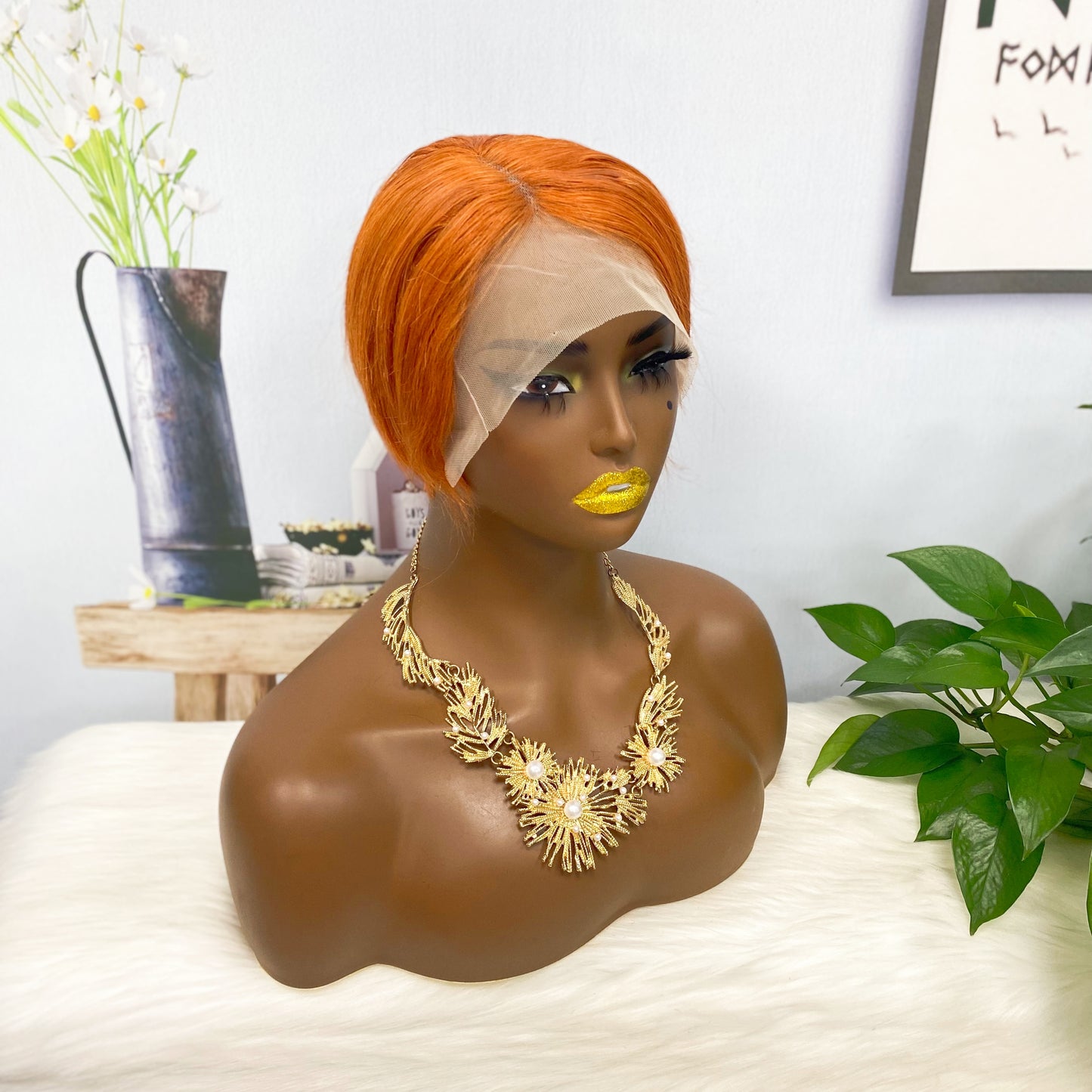 T Lace Wig SX01 perruque de cheveux humains perruque de cheveux naturels couleur 350 #