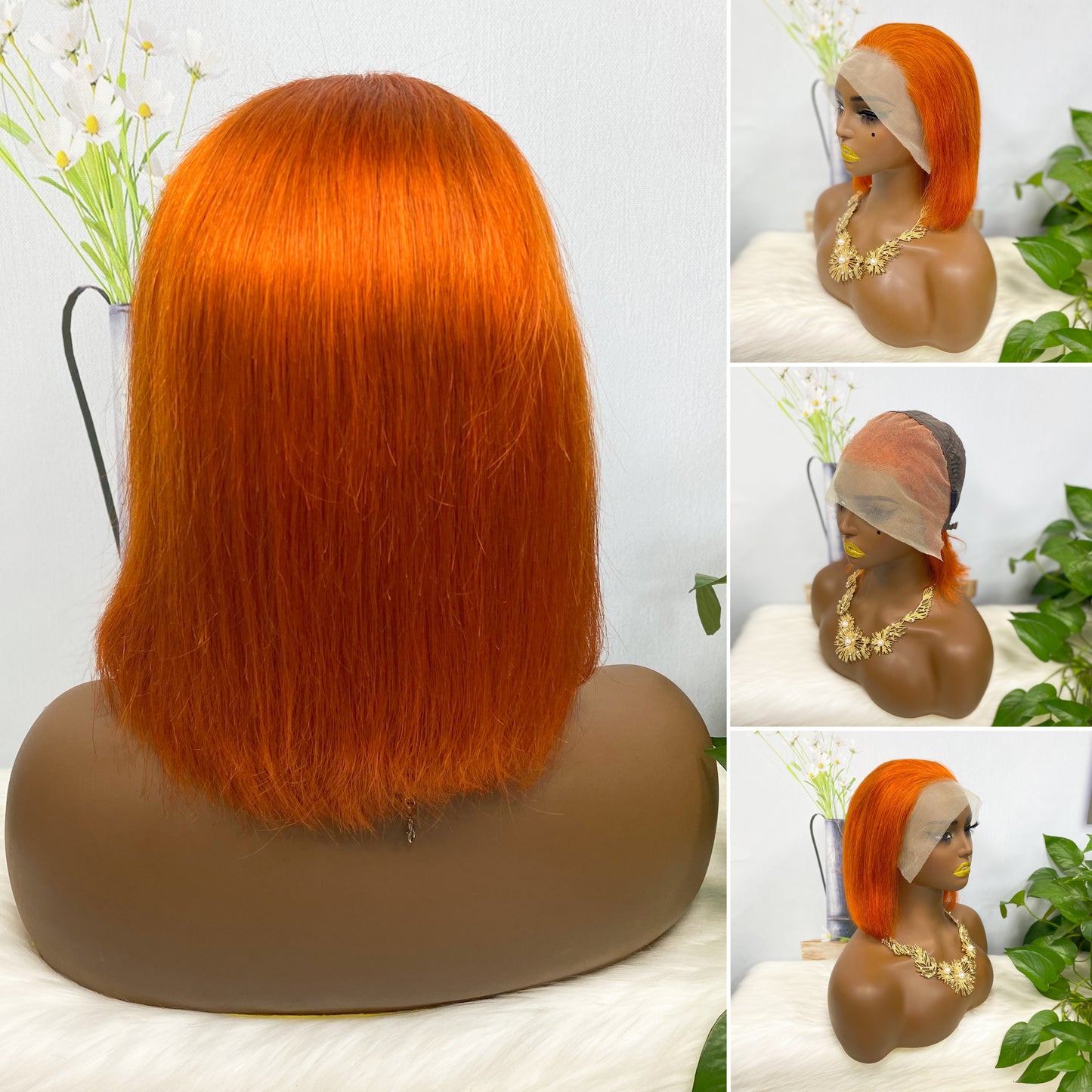 13*4 BoB Wig Straight Wigs Color 350# 200% Density