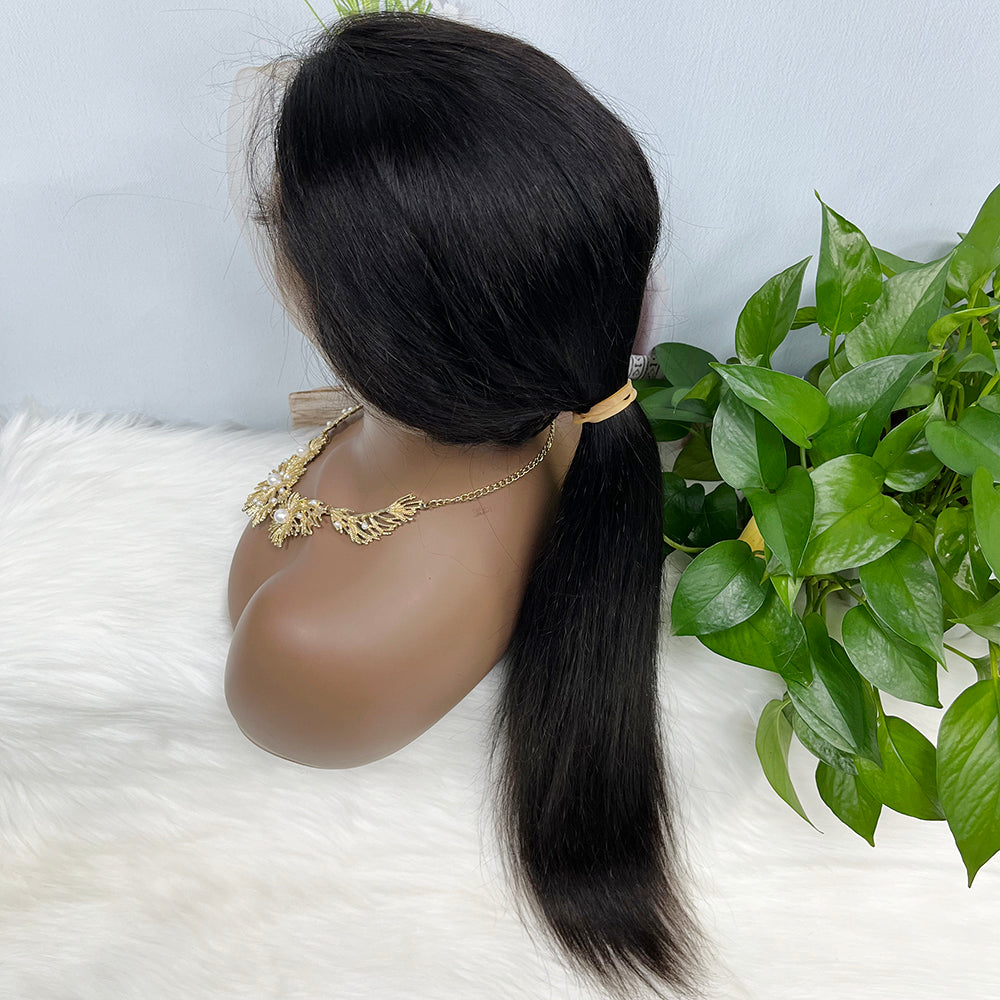 360 Lace Wig Straight Natural Virgin Human Hair Wigs 16"-36" 350% Density